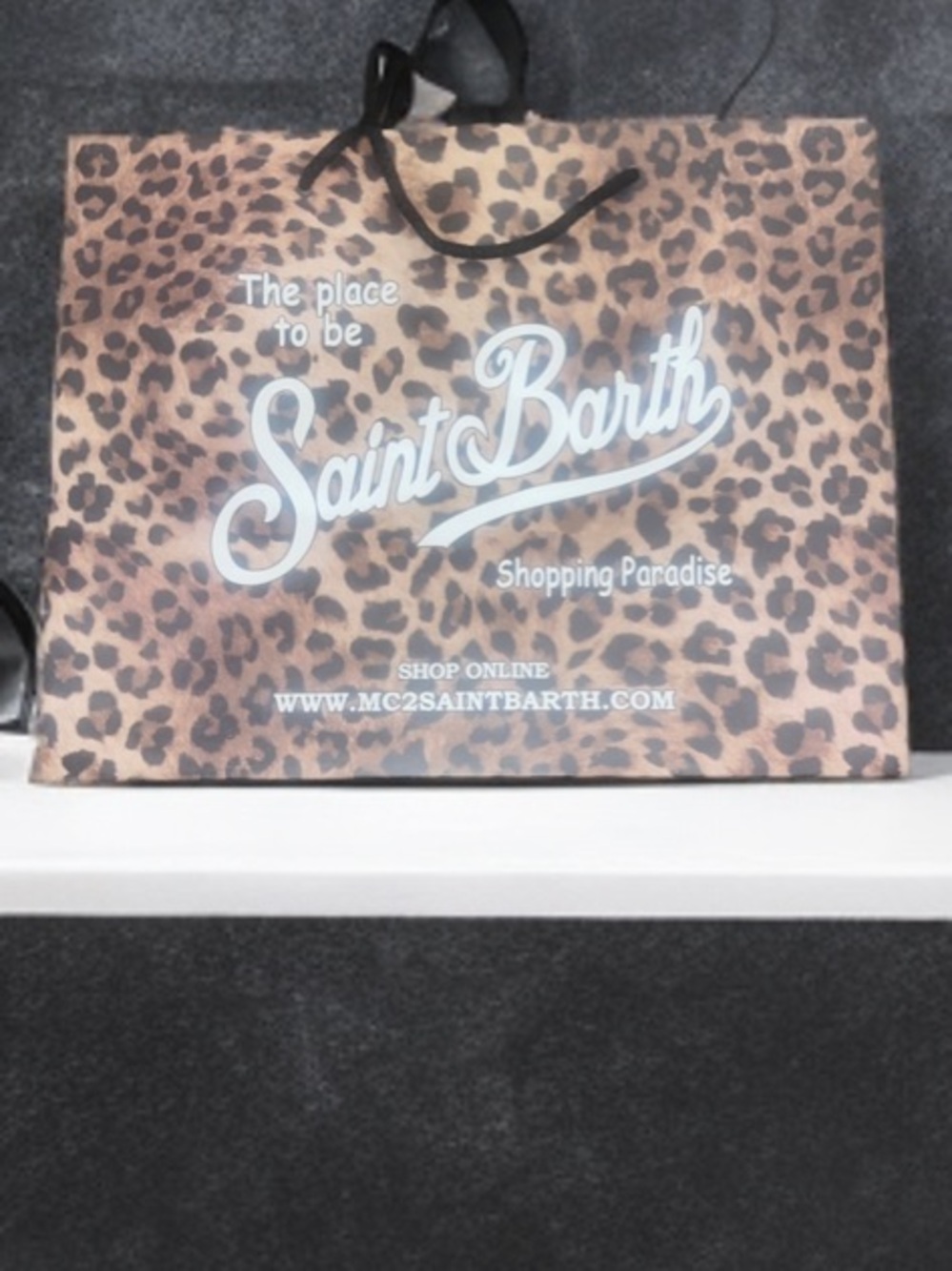 Saint Barth Leopard Print Shopping Bag